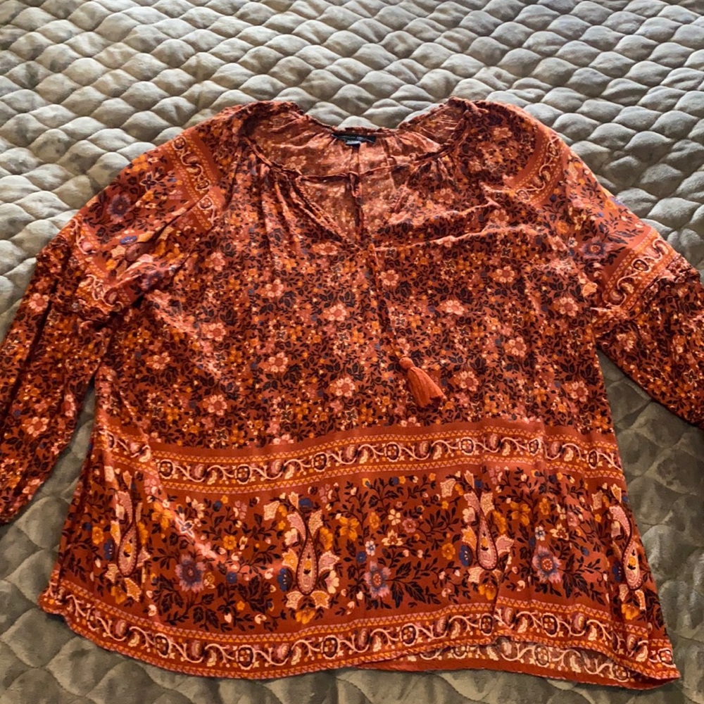 Women’s American Eagle Long Sleeve Floral Top Size XL